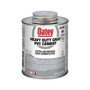 Oatey 16oz Heavy Duty Gray PVC Cement (ciment PVC gris très résistant)