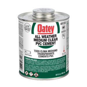 Oatey 32oz All Weather Medium PVC Cement (ciment PVC moyen tout temps)