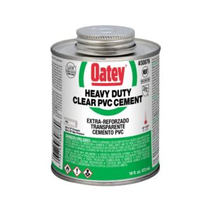 Oatey 16oz Heavy Duty Clear PVC Cement (ciment PVC transparent très résistant)