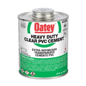 Oatey 32oz Heavy Duty Clear PVC Cement (ciment PVC transparent très résistant)